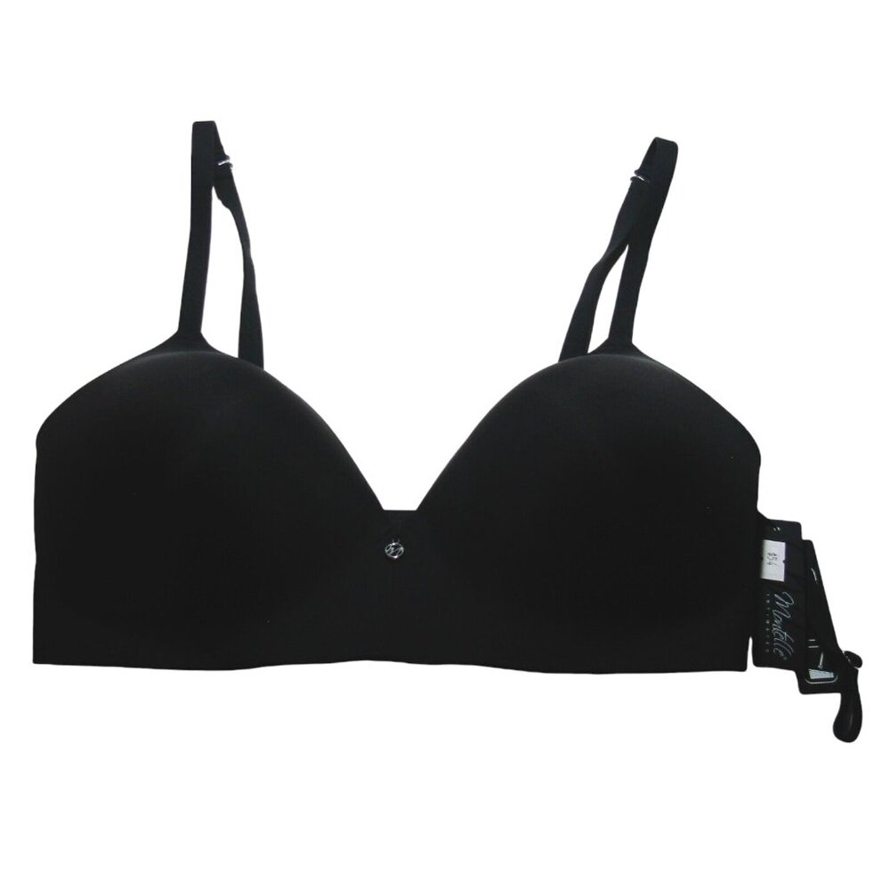 Montelle Intimates Wirefree T-Shirt Bra Black 36E Convertible Foam Cup 9317 New
